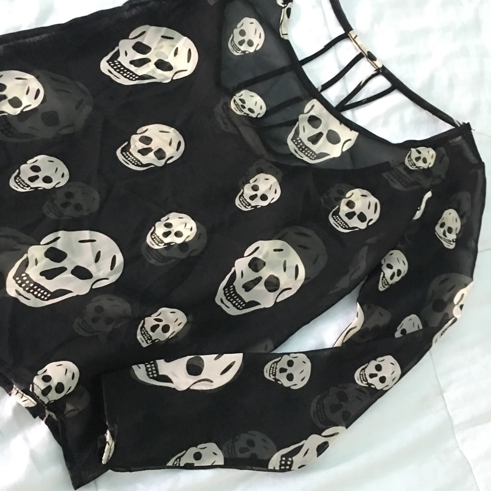 See through skull shirt